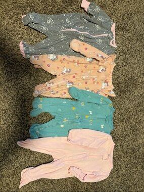 Footed sleeper onesies girls newborn